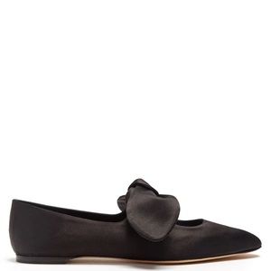 The Row Elodie bow-embellished satin ballet flats